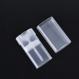 Plastic Empty Diy Lipstick Lip Tube Oval Lip Balm Tubes About 15g Portable Deodorant Containers Clear White