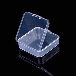 Mini Plastic Box squareBox Translucent Box Packing Box Storage Box Dustproof Durable Strong Jewelry Storage Case Container