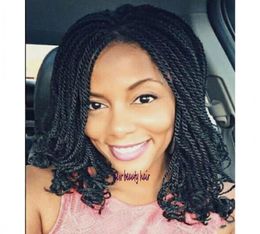 180density short kinky wig Black Brown Burgundy africa american Crochet Braids wig Synthetic Braiding lace front wig with ba6671449