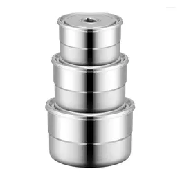 Bowls Storage Containers Stainless Steel Salad With Lid Air Tight Lunch Box Leak Proof Noodles Bowl Kitchen Accessories