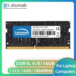 RAMs Latumab DDR3 DDR3L 16GB 8GB 4GB 1600MHz 1866MHz 1333MHz Sodimm PC425600 21300 1.2V 204Pins Laptop Memoria Ram Dual Channel