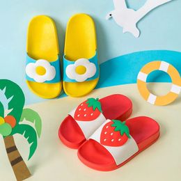 Fruit Style Children Slippers Light Non-Slip Home Indoor Shoes Comfort Bathroom Shoes Boys House Shoes Baby Kid Flip Flops Girls