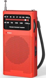 Radio FullBand AA Battery Small Portable Radio Mini AM FM Pointer Pocket Radio for Running Compaing Travel Analogue