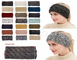 21 Colours Knitted Crochet Headband Women Winter Sports Hairband Turban Yoga Head Band Ear Warmer Beanie Cap Headbands CYZ28648123267