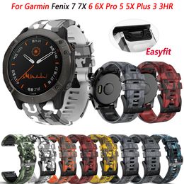 22 26mm Watchband Strap For Garmin Fenix 7 7X 6 6X Pro 5 5XPlus 3HR 945 955 Epix Smart Watch Correa Sport Silicone Bracelet Belt