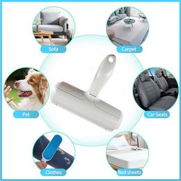 Pet hair roller remover fluff brush washable two-way cleaning dog cat hair furniture sofa clothes tool