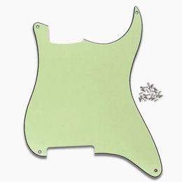 FLEOR 4 Hole Electric Guitar Pickguard Blank Material Scratch Plate with Screws for Guitar Parts Custom
