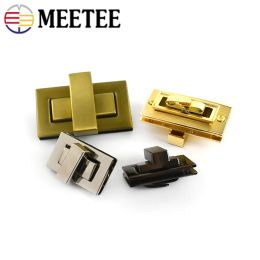 Meetee 2/5Pcs 21/27/32/44/52mm Metal Turn Twist Lock Buckle Handbag Rotary Buckles Hardware Closure Locks Clasp Part Accessory