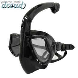 Tauchmasken Full Face Schnorchel Maske Diving Gear Erwachsener professioneller Schnorchelmaske Anti-Fogging wasserdichte weiche Silikongläser UV Schutzbrille Y240410y240418m7z0