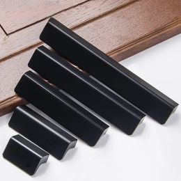 Aluminium Alloy Cabinet Drawer Pulls Black Door Furniture Handle and Knob Hardware Accessories Plating Modern Pulls Home Decor