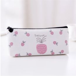 New canvas Fruit Peach pencil case school pencil cases for girl stationery canvas pencil bag estojo escolar school supplies Appl