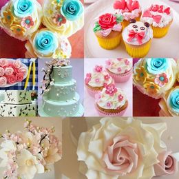 8pcs/Lot Fondant Cake Pastry Carving Cutter 16 Patterns Flower Sugar Craft Modelling Tools Clay Fondant Cake Decorating Tool