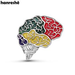 Hanreshe Creative Rainbow Brain Enamel Brooch Pin Medical Anatomy Oncology Lapel Jewellery Accessory Badge Gift for Doctor Nurse