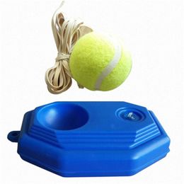 tennis trainer partner sparring device heavy duty tennis training aids tool with elastic rope ball Practise self-duty rebound