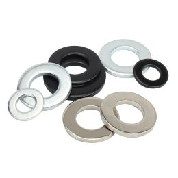 M3 M4 M5 M6 M8 M10 M12 M14 M16 M18 M20 M24 M27 M30 Black 8.8 Grade Hardened Flat Washer Metal Thickened Furniture Gasket Washers