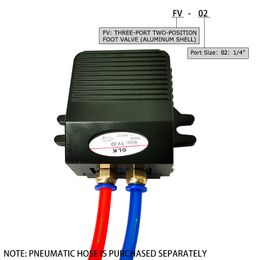 FV-02 Aluminium Alloy 1/4"BSP Threaded Air Pneumatic Pedal Valve Foot Switch 2 Way 2 Position