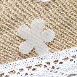 100PCS/Lot Garment accessories small flowers applique White in Organza DIY Brooch handmade lace patch wedding dress