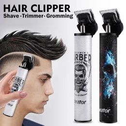 Clippers Rechargeable Electric Hair Clipper Barbershop Cordless 0mm Closecutting Digital Hair Trimmer Tblade Baldheaded Men