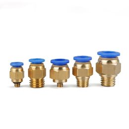 10PCS Pneumatic Fitting PC4-M5 PC6-M5 PC8-M6 Male Thread Air Pipe Connector Quick Coupling Brass Fitting Straight Through 4-12mm