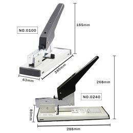 Stapler Huapuda 0100 & 0240 Metal Heavy Duty Stapler Large Capacity Paper Binding/Stapling Stapler Office Manual Stapler/Staple/Nailer