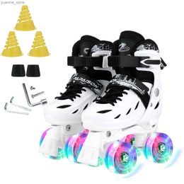 Inline Roller Skates Childrens Roller Skating Shoes 4wheel Sports Protection Beginner Roller Skating Shoes Childrens Boys and Girls Neutral Spor Y240419 1XCV