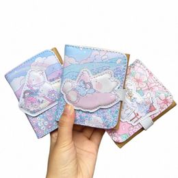 new Hasp Leather Wallet Women Short Wallets PU Sweet Teen Girls Frs Bear Shape Small Purses Students Card Purse with Pouch l1gO#