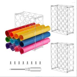 Hooks 20-Hole Roll Holder Detachable Paper Storage Rack Birthday Gift Soporte Vinilos Porta