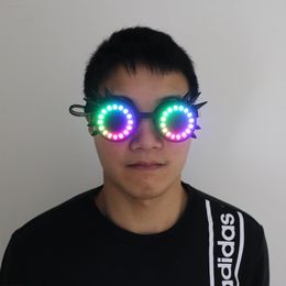 Pixel Pro LED Goggles Kaleidoscope Lenses Over 350 Modes Intense Lights EDM DJ Rave Costume Party SunGlasses Halloween