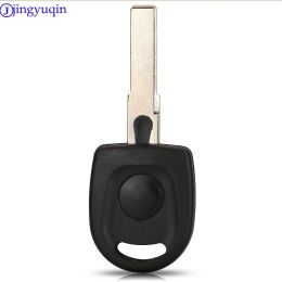 jingyuqin 10ps Uncut Blade HU66 HU162T Blade Car Key Blank Case For VW Volkswagen Passat Transponder Key Shell