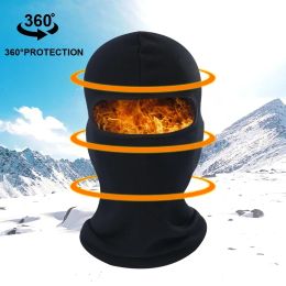 Winter Thermal Fleece Motorcycle Balaclava Cap Cold Weather Snowmobile Moto Military Tactical Cycling Full Face Mask Cover Men