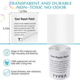 TPU Self-Adhesive Pool Patch, Inflatable Air Mattresses Pool Patch, Tent Waterproof Patch for Repair Tool Kit (Transparent)