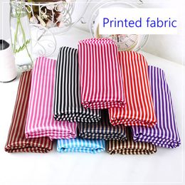 Thin Damask Charmeuse Cheap Striped Printed Polyester Satin Fabric By Half Metres For Jackets Suits Shirts Skirts Lining