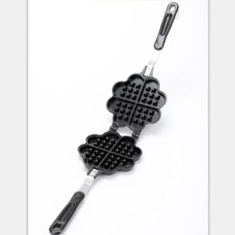 Non-Stick Waffles Maker Machine Kitchen Waffle Baking Mould Gas Pan Bubble Egg Cake Oven Breakfast