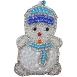 High-Quality Handmade Beaded Patch Snowman Small Animal Candy Beaded Clothing Sewing Patch Applique DIY Accessories