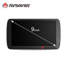 TOPSOURCE Car DVR 9 Inch 1G/16G ANDROID 6.0 Dash Cam Full HD 1080P Video Recorder Camera GPS Truck Vehicle Navigation