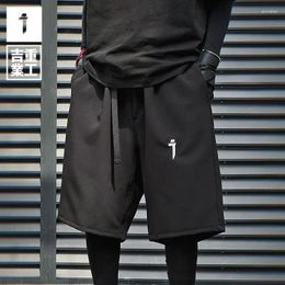 Men's Shorts 11 BYBB'S DARK 2024 Summer Men Black Sweatpants Short Pant Loose Streetwear Elastic Waist Knee Length