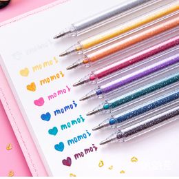 8 colors/box Highlighter Pen Set Glitter Color Changing Flash Marker Pens Drawing Scrapbook Album DIY art Stationery School