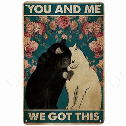 Funny Black Cat Vintage Tin Sign Remember to Wipe Metal Poster Cat Retro Plate Hello Sweet Cheeks Bathroom Decor for Bar Cafe
