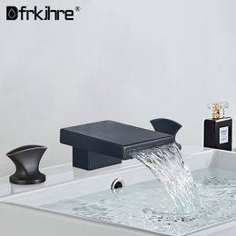 Basin Sink Faucet Dual HandleBathroom Washbasin Water Deck Mounted Mixer Tap Hot Cold Water Basin Crane Tap Bathroom Tap