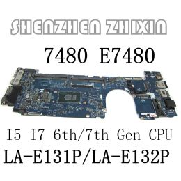 Motherboard FOR Dell Latitude 7480 E7480 Laptop Motherboard with I5 I7 6t/7th Gen CPU LAE131P LAE132P Mainboard