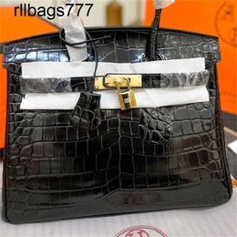 Leather Bk Bags Handmade Womens Bag Crocodile Pattern Top Layer Cow Classic Bk25bk30 Carrying Crossbody with Hand