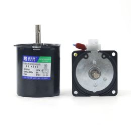 100KG 28W 68KTYZ 220 AC Permanent Magnet Synchronous Motor With Bracket CW/CCW Metal Geared Slow Speed 2.5 To 110RPM