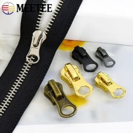 10/20Pcs Meetee 3#5#8# Zipper Slider for Metal Zippers Bag Jacket Zip Puller DIY Clothes Zips Head Repair Kit Sewing Accessories