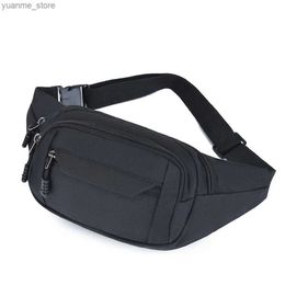 Sport Bags Mens waist bag womens casual and fashionable Oxford waist bag womens waist bag designer mobile phone bag Y240410