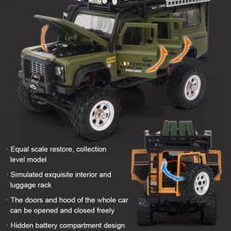 RC Car 1/28 2.4G 4WD Climbing Car Remote Control Off-Road Vehicle Alloy Metal Car Electric Truck with Light RTR Toy SG 2801