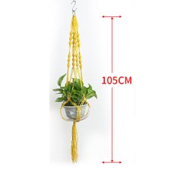 Handmade Garden Plant Hanger Macrame Flowerpot Planter Hanging Basket Rope Flower Pot Holder Indoor Balcony Net Vintage Decor