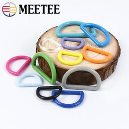 50Pcs Plastic D Ring Buckle 15-38mm Bag Strap Connector Clasps Colourful Handbag Decor Hook For Webbing DIY Luggage Accessories