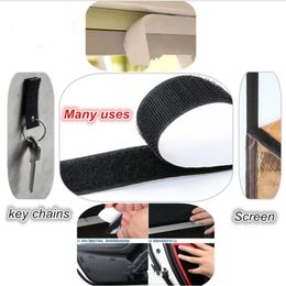 16/20/25/30mm Self Adhesive Fastener Tape Black White Magic Tape with Strong Glue Sewing Hook Loop Tape Clothing Craft Supplies