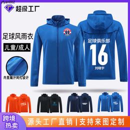 Rain Coat Spring Professional Training Basketball Club Windproof Zipper Top