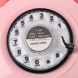 Rotary Dial Phones Retro Telephone From the 1980s, Retro Wired Landline for Home /Office Pink European Landline